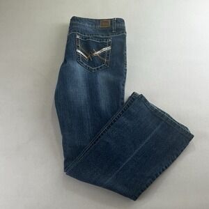 Lei Ashley Juniors Short Sz 11 W33 Low-Rise Bootcut Jeans Rodeo Cowgirl Y2K